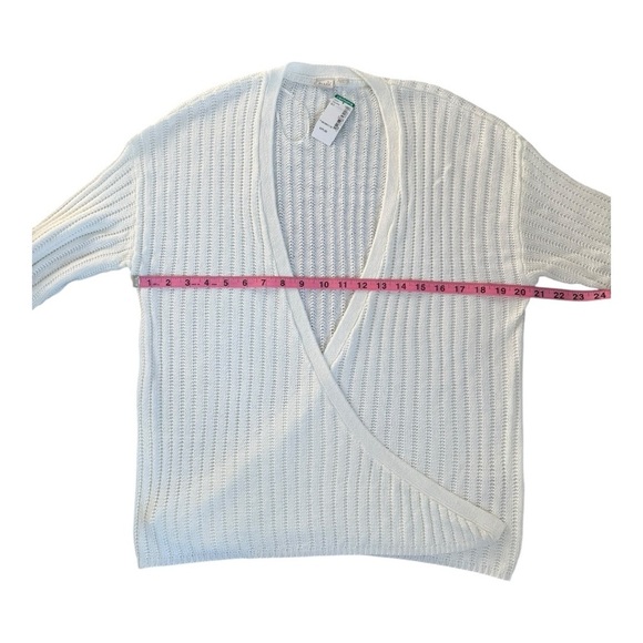Simon’s White Knit Cardigan - Size Large - Picture 7 of 8